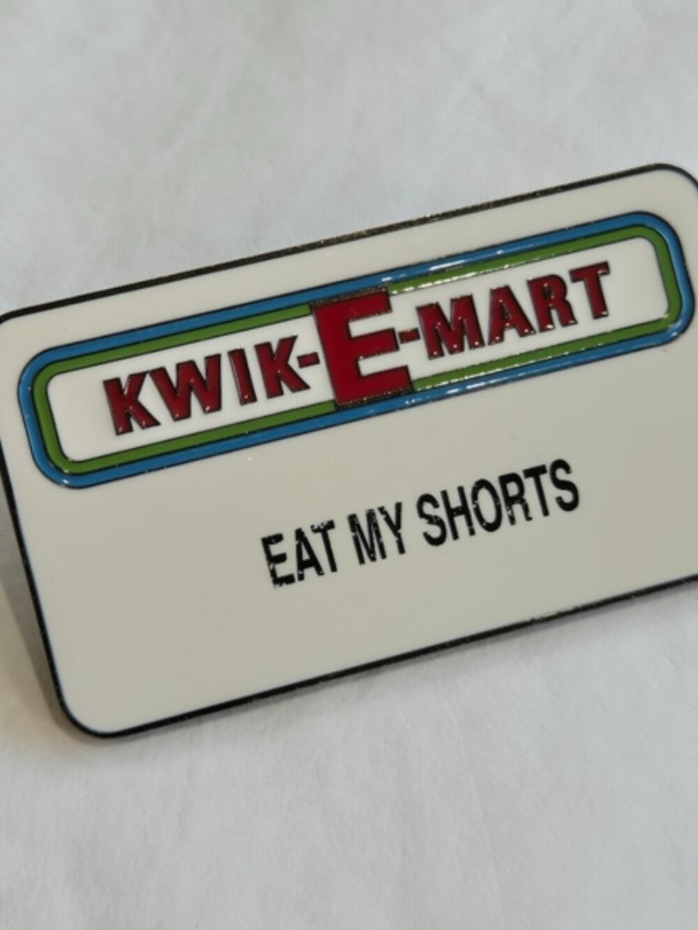 The Simpsons Kwik-E-Mart Lapel Pin Bart Eat My Shorts Souvenir Universal Studios